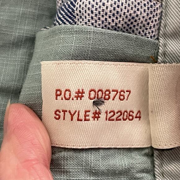 Carbon2Cobalt Mens Linen Blend Preppy Striped Shorts Size 36 Coastal Breathable - Picture 5 of 6